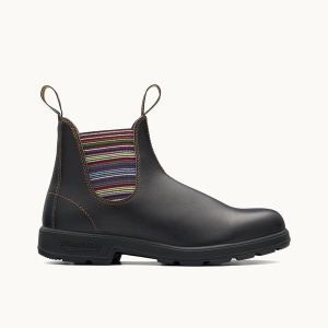 Stout Brown / Stripes Premium Leather Chelsea Boots, Women's Originals 1409 - Blundstone