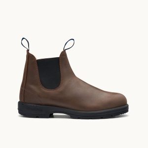 Antique Brown Premium Waterproof Leather Chelsea Boots, Women's Thermal 1477 - Blundstone