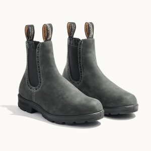 Rustic Black Premium Leather High Top Boots, Women's Originals 1630 - Blundstone