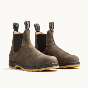 Rustic Brown / Mustard-Black Premium Leather Chelsea Boots, Women's Classics 1944 - Blundstone