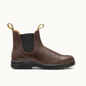 Cocoa Brown Premium Leather Chelsea Boots, Men's All-Terrain 2057 - Blundstone