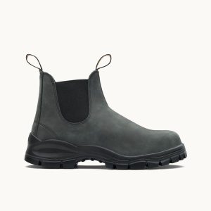 Rustic Black Premium Leather Chelsea Boots, Men's Lug 2238 - Blundstone