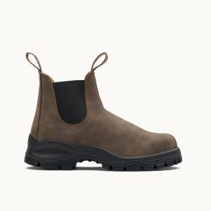 Rustic Brown Premium Leather Chelsea Boots, Men's Lug 2239 - Blundstone