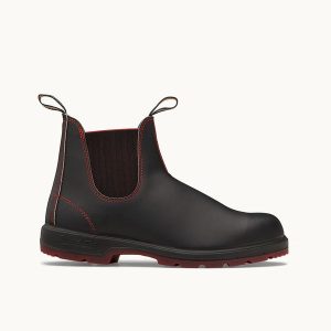 Black / Red Premium Leather Chelsea Boots, Women's Classics 2342 - Blundstone