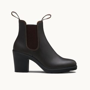 Stout Brown Premium Leather High Heeled Boots, Women's Series 2366 - Blundstone