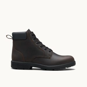 Brown Premium Leather Lace Up Boots, Men's Originals 2428 - Blundstone