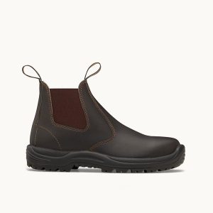 Stout Brown Premium Oil Tanned Leather Chelsea Boots, Work Series 490 - Blundstone