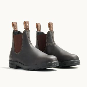 Stout Brown Premium Leather Chelsea Boots, Men's Originals 500 - Blundstone