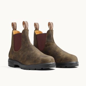 Rustic Brown Premium Leather Chelsea Boots, Women's Classics 585 - Blundstone