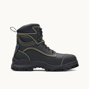 Black Premium Leather Lace Up Boots, Work Series 994 - Blundstone
